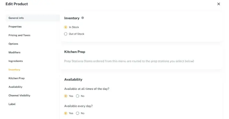 Inventory controls on the Cliqbux dashboard