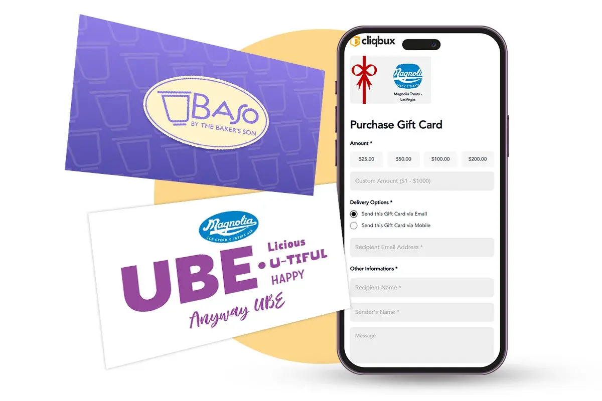 Cliqbux gift card on a phone