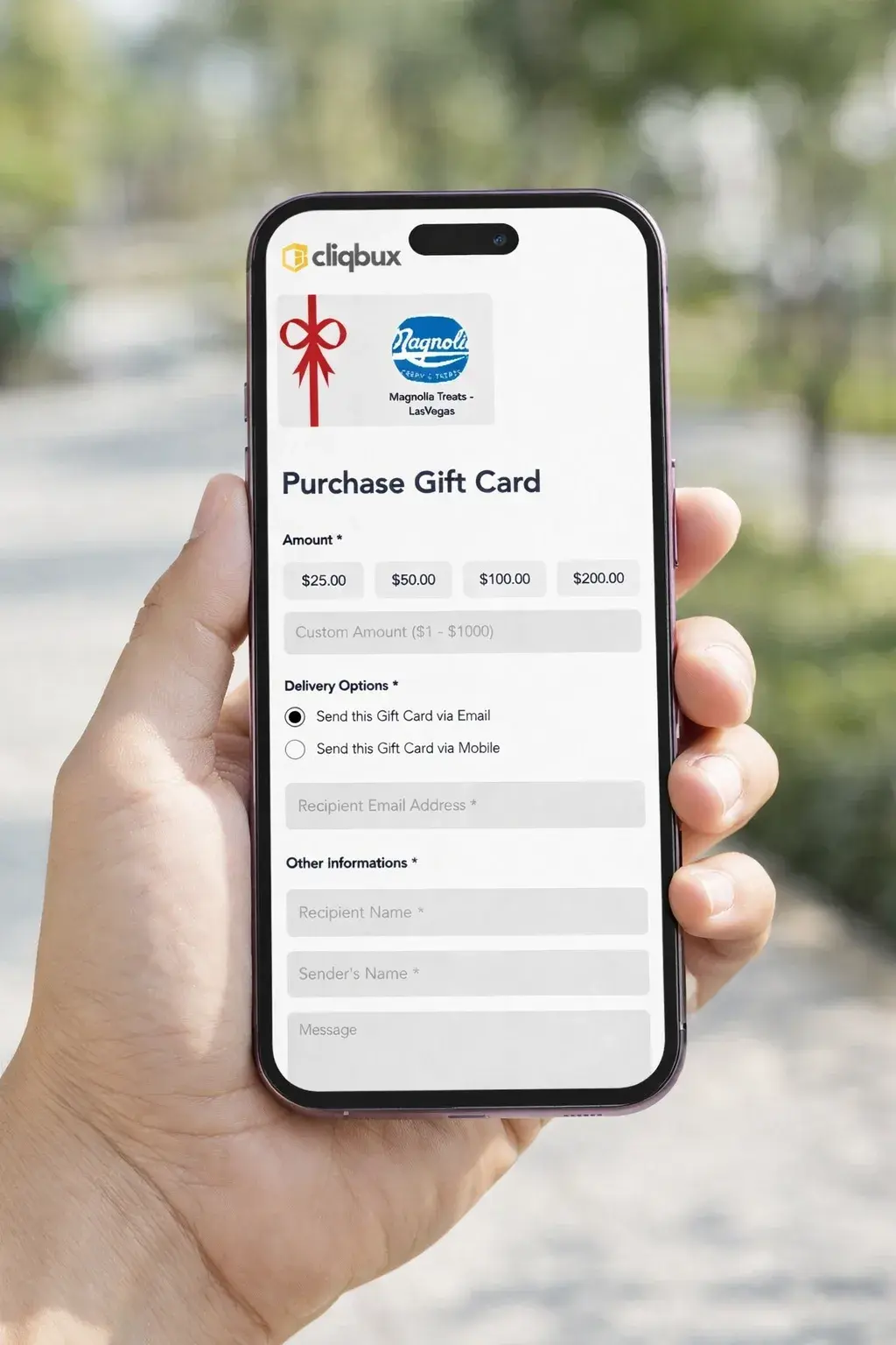 Selling a Cliqbux gift card