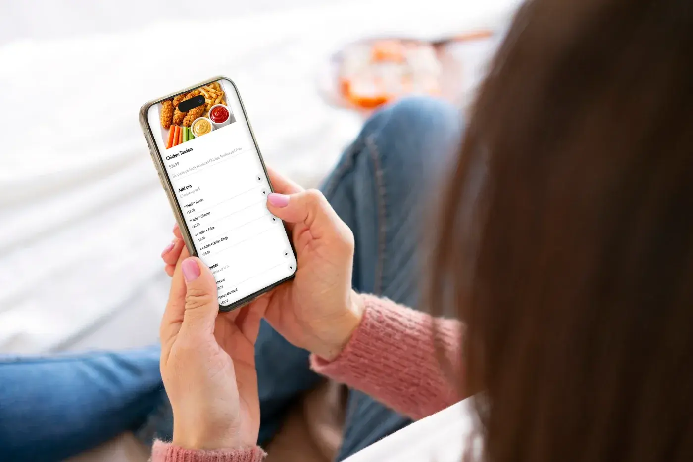 Online ordering on a laptop