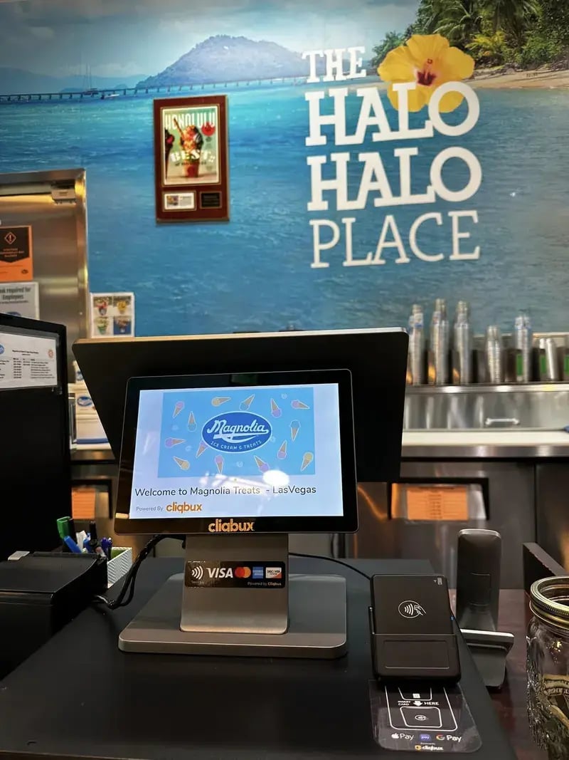Cliqbux POS at Magnolia Ice Cream & Treats