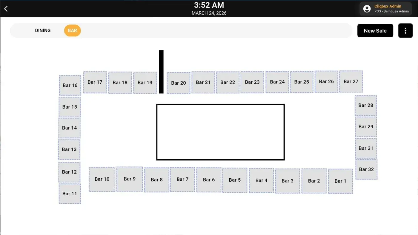 Reservation list on a tablet