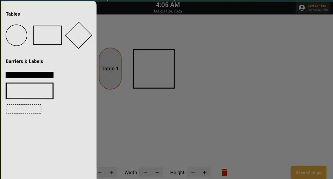 Managing tables