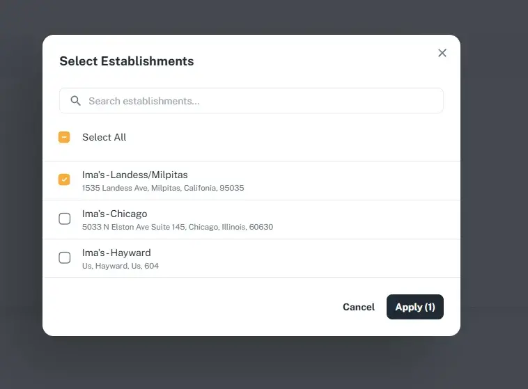 Tip reports across locations