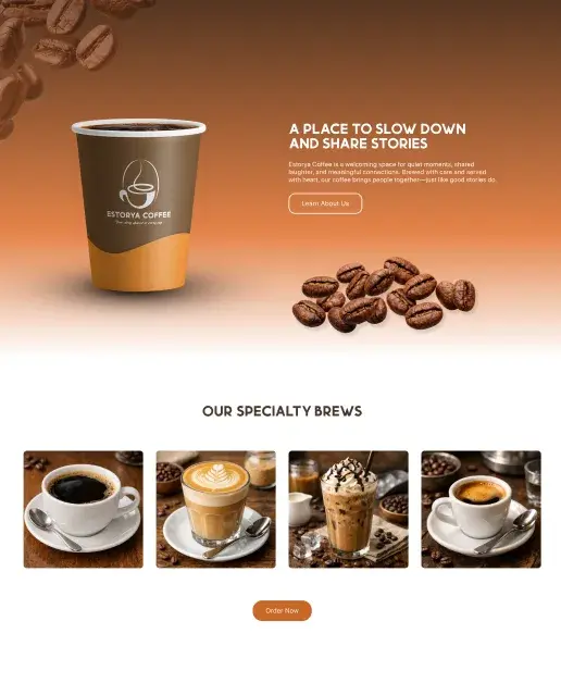 A product grid on a website