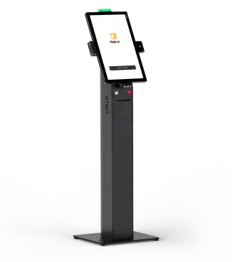 Cliqbux self-serve kiosk floor stand