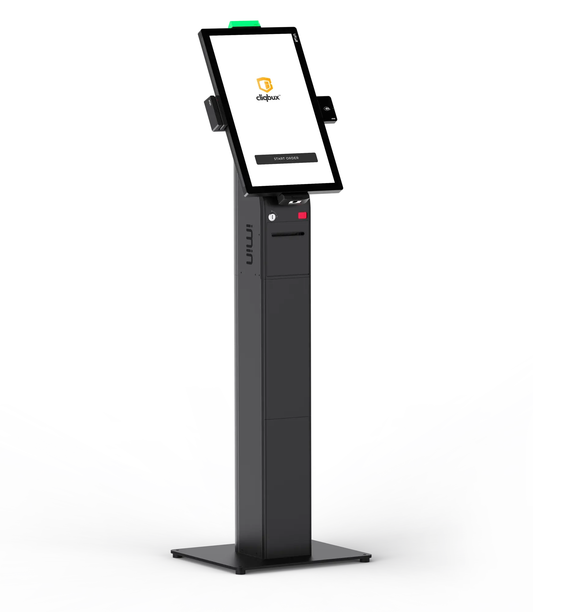 Cliqbux self-serve kiosk floor stand