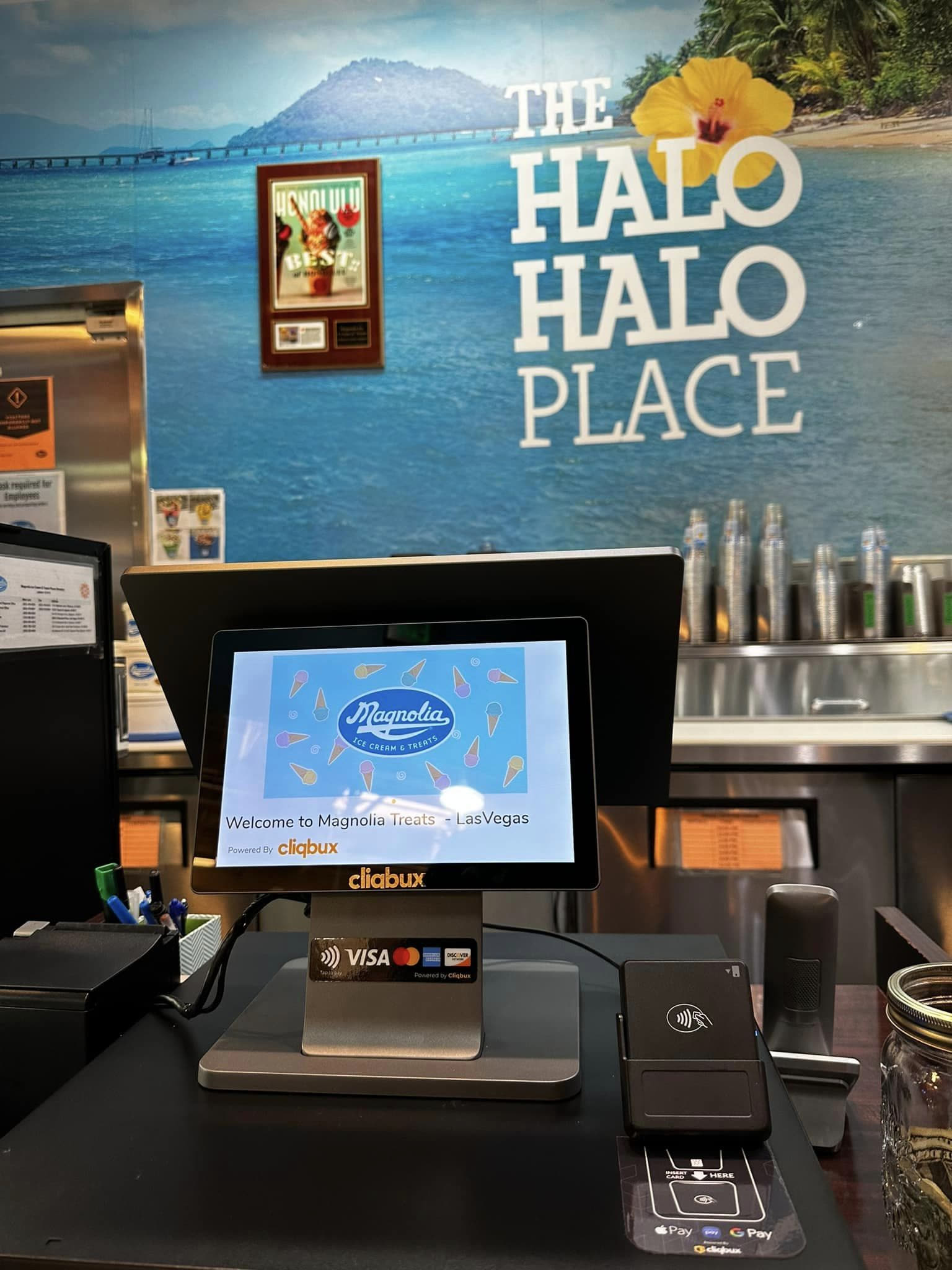 Cliqbux POS at Magnolia Ice Cream & Treats